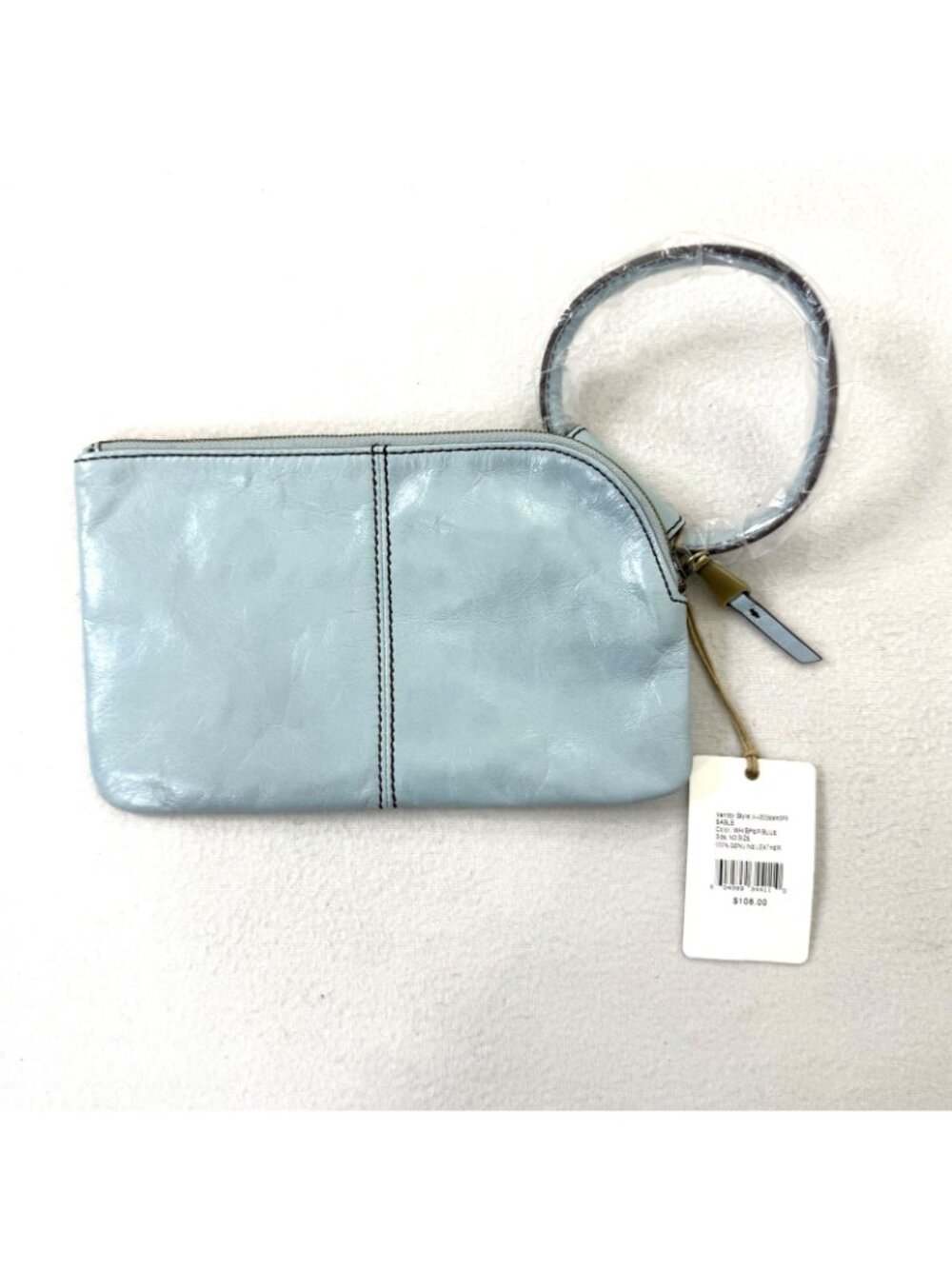 HOBO Wristlet Clutch Leather Purse Whisper Blue Style VI-35036WHSPR Sable NEW - Picture 2 of 11